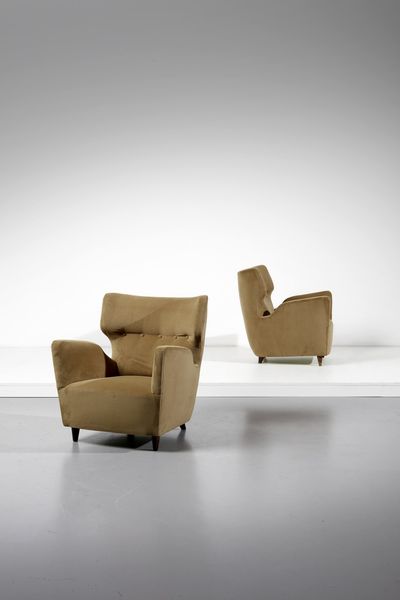 BEGA MELCHIORRE (1898 - 1976) : Coppia di poltrone  - Asta Asta 364 | DESIGN E ARTI DECORATIVE DEL NOVECENTO - DESIGN (Online) Online - Associazione Nazionale - Case d'Asta italiane