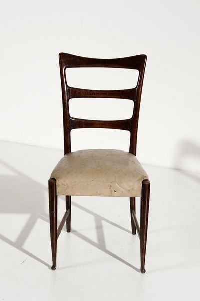 BUFFA PAOLO (1903 - 1970) : Sei sedie  - Asta Asta 364 | DESIGN E ARTI DECORATIVE DEL NOVECENTO - DESIGN (Online) Online - Associazione Nazionale - Case d'Asta italiane