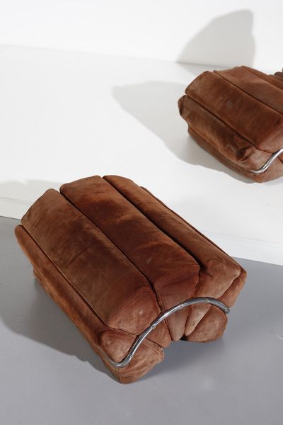 CECCHI MARZIO (1940 - 1990) : attribuito. Poltrona con poggiapiedi  - Asta Asta 364 | DESIGN E ARTI DECORATIVE DEL NOVECENTO - DESIGN (Online) Online - Associazione Nazionale - Case d'Asta italiane