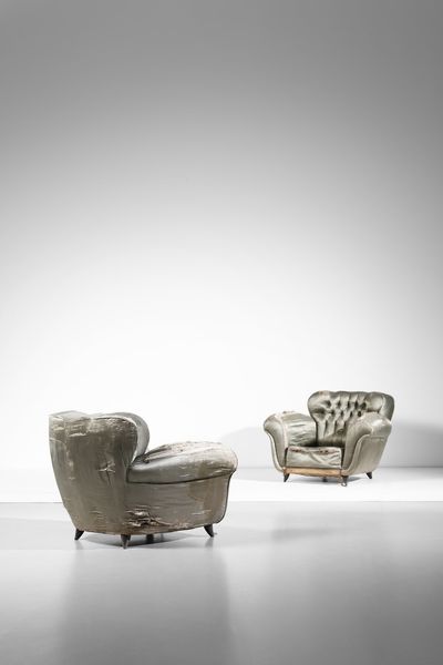 ULRICH GUGLIELMO (1904 - 1977) : attribuito. Coppia di poltrone  - Asta Asta 364 | DESIGN E ARTI DECORATIVE DEL NOVECENTO - DESIGN (Online) Online - Associazione Nazionale - Case d'Asta italiane