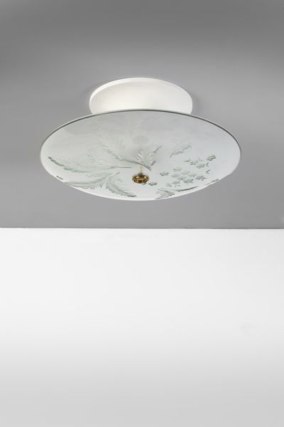 CHIESA PIETRO (1892 - 1948) : Lampada a plafoniera per Fontana Arte  - Asta Asta 364 | DESIGN E ARTI DECORATIVE DEL NOVECENTO - DESIGN (Online) Online - Associazione Nazionale - Case d'Asta italiane
