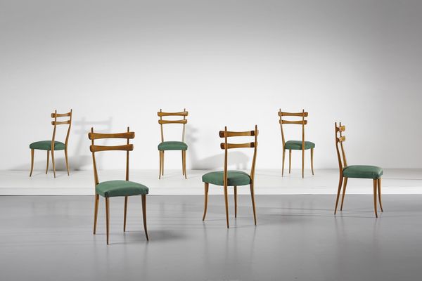 MANIFATTURA ITALIANA : Sei sedie  - Asta Asta 364 | DESIGN E ARTI DECORATIVE DEL NOVECENTO - DESIGN (Online) Online - Associazione Nazionale - Case d'Asta italiane
