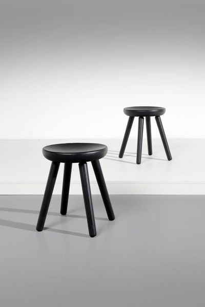 PERRIAND CHARLOTTE  (1903 - 1999) : nello stile di. Coppia di sgabelli  - Asta Asta 364 | DESIGN E ARTI DECORATIVE DEL NOVECENTO - DESIGN (Online) Online - Associazione Nazionale - Case d'Asta italiane
