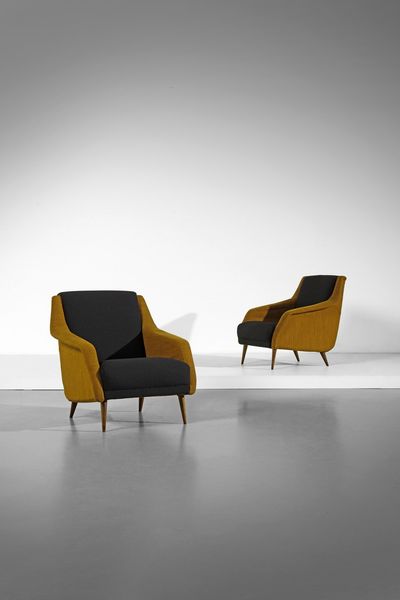 DE CARLI CARLO (1910 - 1999) : Coppia di poltrone 802 per Cassina  - Asta Asta 364 | DESIGN E ARTI DECORATIVE DEL NOVECENTO - DESIGN (Online) Online - Associazione Nazionale - Case d'Asta italiane