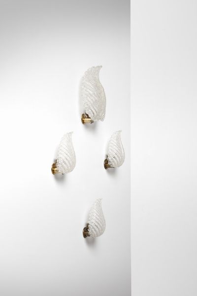 BAROVIER & TOSO : Quattro lampade da parete  - Asta Asta 364 | DESIGN E ARTI DECORATIVE DEL NOVECENTO - DESIGN (Online) Online - Associazione Nazionale - Case d'Asta italiane
