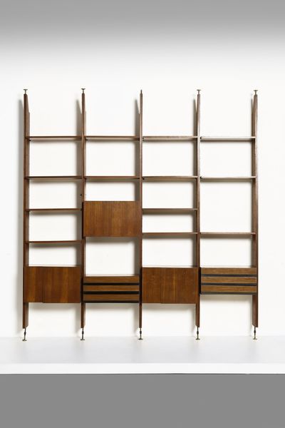 MANIFATTURA ITALIANA : Libreria  - Asta Asta 364 | DESIGN E ARTI DECORATIVE DEL NOVECENTO - DESIGN (Online) Online - Associazione Nazionale - Case d'Asta italiane