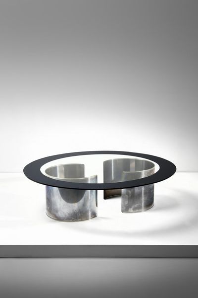 CACCIA DOMINIONI LUIGI (n. 1913) : Tavolino da salotto T20 Fascia Specchiata per Azucena  - Asta Asta 364 | DESIGN E ARTI DECORATIVE DEL NOVECENTO - DESIGN (Online) Online - Associazione Nazionale - Case d'Asta italiane