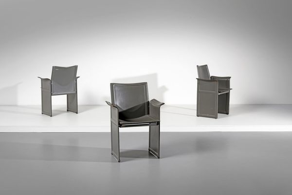 AGNOLI TITO (1931 - 2012) : Tre poltroncine Corium per Matteograssi  - Asta Asta 364 | DESIGN E ARTI DECORATIVE DEL NOVECENTO - DESIGN (Online) Online - Associazione Nazionale - Case d'Asta italiane