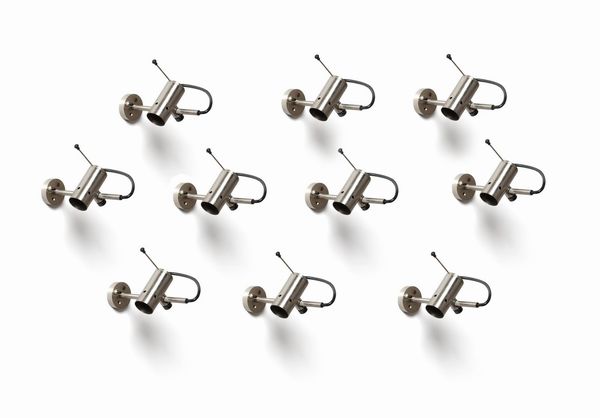 AGNOLI TITO (1931 - 2012) : Dieci faretti serie Cornalux per Oluce  - Asta Asta 364 | DESIGN E ARTI DECORATIVE DEL NOVECENTO - DESIGN (Online) Online - Associazione Nazionale - Case d'Asta italiane