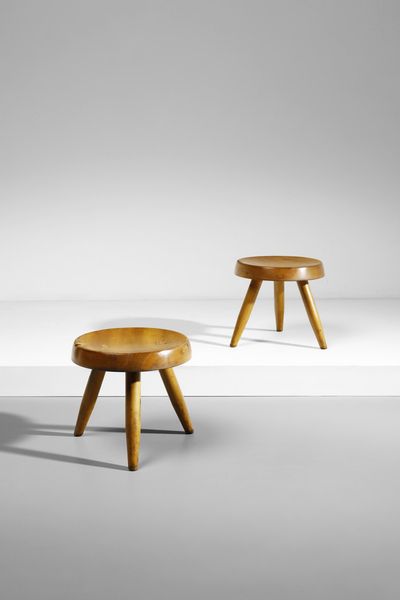 PERRIAND CHARLOTTE  (1903 - 1999) : Coppia di sgabelli  - Asta Asta 364 | DESIGN E ARTI DECORATIVE DEL NOVECENTO - DESIGN (Online) Online - Associazione Nazionale - Case d'Asta italiane