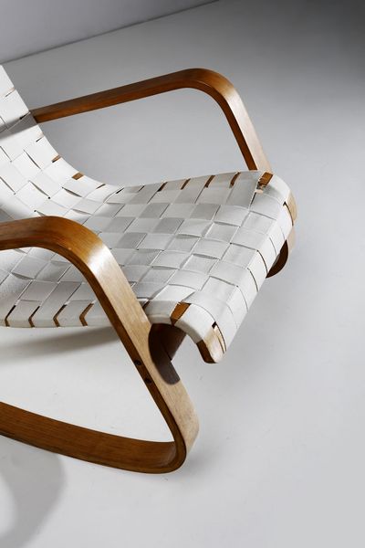 CRASSEVIG LUIGI : Poltrona a dondolo WO  - Asta Asta 364 | DESIGN E ARTI DECORATIVE DEL NOVECENTO - DESIGN (Online) Online - Associazione Nazionale - Case d'Asta italiane