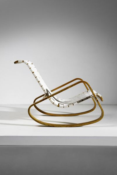 CRASSEVIG LUIGI : Poltrona a dondolo WO  - Asta Asta 364 | DESIGN E ARTI DECORATIVE DEL NOVECENTO - DESIGN (Online) Online - Associazione Nazionale - Case d'Asta italiane