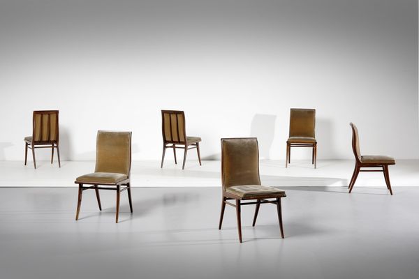 MANIFATTURA ITALIANA : Sei sedie  - Asta Asta 364 | DESIGN E ARTI DECORATIVE DEL NOVECENTO - DESIGN (Online) Online - Associazione Nazionale - Case d'Asta italiane