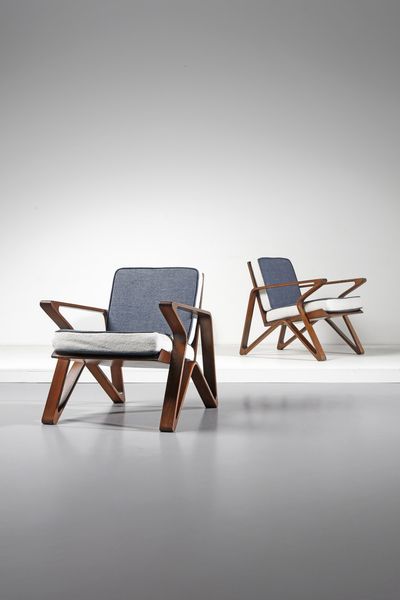 MANIFATTURA BRASILIANA : Coppia di poltrone  - Asta Asta 364 | DESIGN E ARTI DECORATIVE DEL NOVECENTO - DESIGN (Online) Online - Associazione Nazionale - Case d'Asta italiane