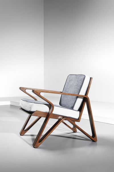 MANIFATTURA BRASILIANA : Coppia di poltrone  - Asta Asta 364 | DESIGN E ARTI DECORATIVE DEL NOVECENTO - DESIGN (Online) Online - Associazione Nazionale - Case d'Asta italiane