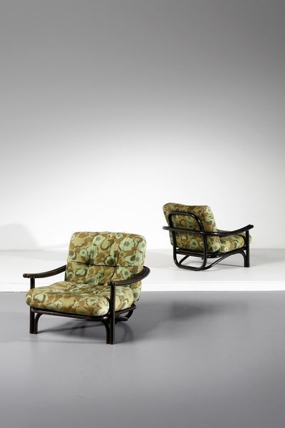 LORENZO FORGES DAVANZATI (n. 1929) : Coppia di poltrone 883 per Bonacina 1889  - Asta Asta 364 | DESIGN E ARTI DECORATIVE DEL NOVECENTO - DESIGN (Online) Online - Associazione Nazionale - Case d'Asta italiane