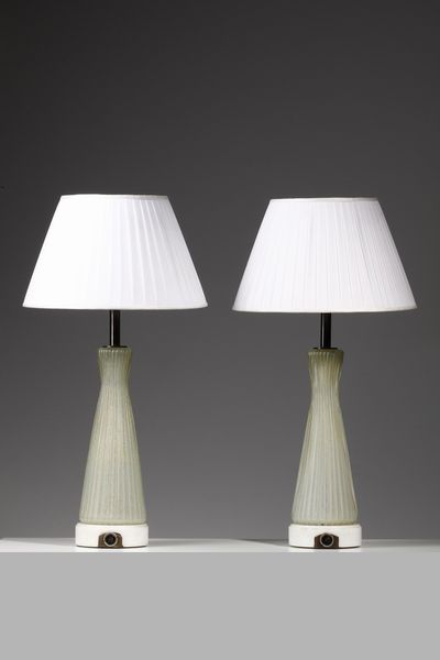 BAROVIER & TOSO : Coppia di lampade da tavolo  - Asta Asta 364 | DESIGN E ARTI DECORATIVE DEL NOVECENTO - DESIGN (Online) Online - Associazione Nazionale - Case d'Asta italiane