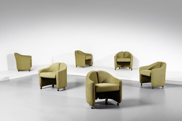 GERLI EUGENIO (n. 1923) : Sei poltroncine PS142 per Tecno  - Asta Asta 364 | DESIGN E ARTI DECORATIVE DEL NOVECENTO - DESIGN (Online) Online - Associazione Nazionale - Case d'Asta italiane