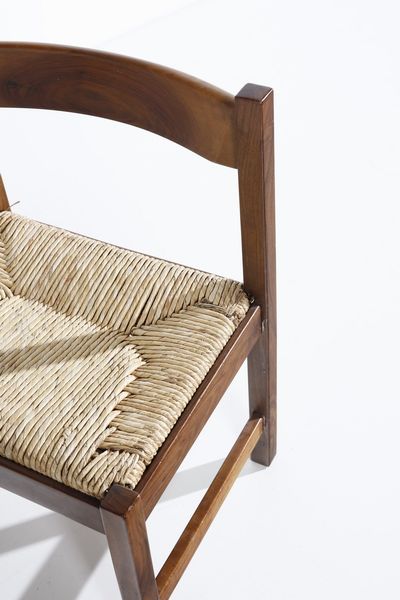 MICHELUCCI GIOVANNI (1891 - 1990) : Tavolo, panca e quattro sedie della serie Torbecchia per Poltronova  - Asta Asta 364 | DESIGN E ARTI DECORATIVE DEL NOVECENTO - DESIGN (Online) Online - Associazione Nazionale - Case d'Asta italiane