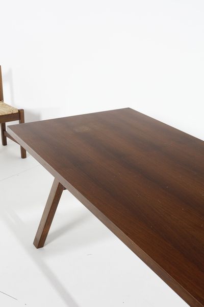 MICHELUCCI GIOVANNI (1891 - 1990) : Tavolo, panca e quattro sedie della serie Torbecchia per Poltronova  - Asta Asta 364 | DESIGN E ARTI DECORATIVE DEL NOVECENTO - DESIGN (Online) Online - Associazione Nazionale - Case d'Asta italiane