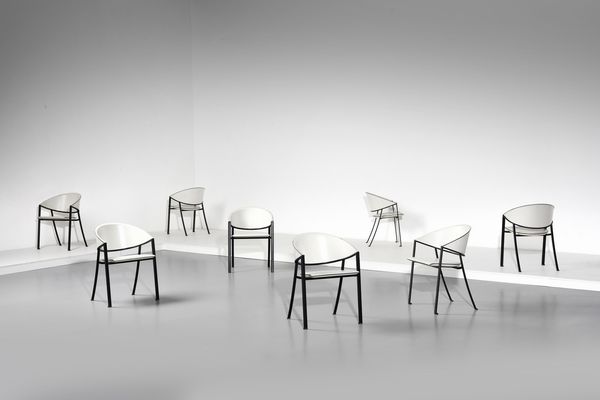PAMIO ROBERTO (1937 - 2021) : Otto sedie Blenda per Matteo Grassi  - Asta Asta 364 | DESIGN E ARTI DECORATIVE DEL NOVECENTO - DESIGN (Online) Online - Associazione Nazionale - Case d'Asta italiane