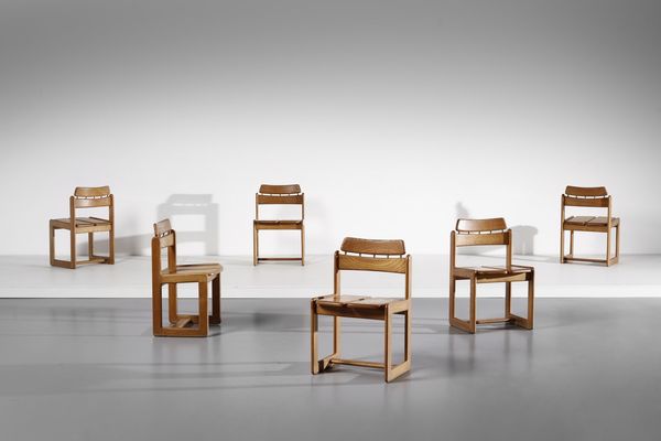 TAPIOVAARA ILMARI (1914 - 1999) : Sei sedie per La Montina  - Asta Asta 364 | DESIGN E ARTI DECORATIVE DEL NOVECENTO - DESIGN (Online) Online - Associazione Nazionale - Case d'Asta italiane