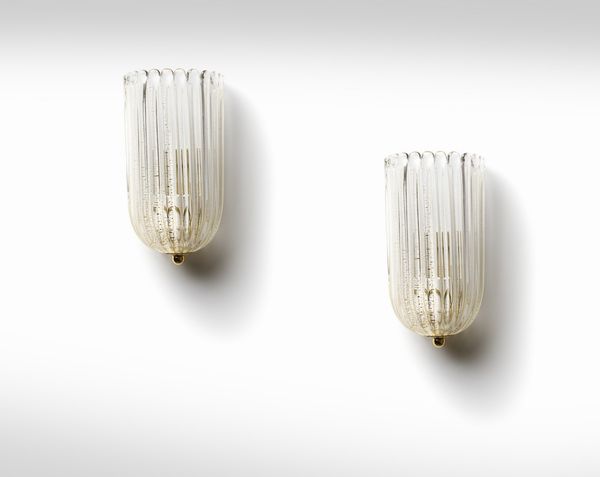 BAROVIER & TOSO : Coppia di lampade da parete  - Asta Asta 364 | DESIGN E ARTI DECORATIVE DEL NOVECENTO - DESIGN (Online) Online - Associazione Nazionale - Case d'Asta italiane