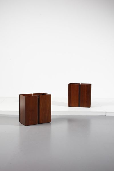 SCARPA AFRA (1937 -2011) & TOBIA (n. 1935) : Coppia di comodini Artona per Maxalto  - Asta Asta 364 | DESIGN E ARTI DECORATIVE DEL NOVECENTO - DESIGN (Online) Online - Associazione Nazionale - Case d'Asta italiane