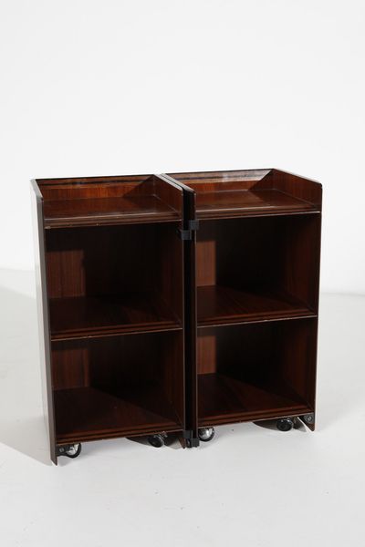 SCARPA AFRA (1937 -2011) & TOBIA (n. 1935) : Coppia di comodini Artona per Maxalto  - Asta Asta 364 | DESIGN E ARTI DECORATIVE DEL NOVECENTO - DESIGN (Online) Online - Associazione Nazionale - Case d'Asta italiane