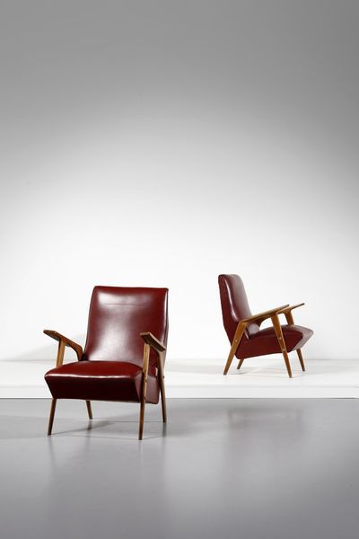 MANIFATTURA ITALIANA : Coppia di poltrone  - Asta Asta 364 | DESIGN E ARTI DECORATIVE DEL NOVECENTO - DESIGN (Online) Online - Associazione Nazionale - Case d'Asta italiane