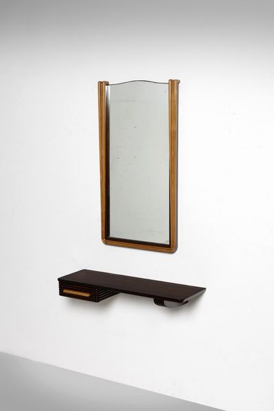 BORSANI OSVALDO (1911 - 1985) : Consolle con specchiera  - Asta Asta 364 | DESIGN E ARTI DECORATIVE DEL NOVECENTO - DESIGN (Online) Online - Associazione Nazionale - Case d'Asta italiane