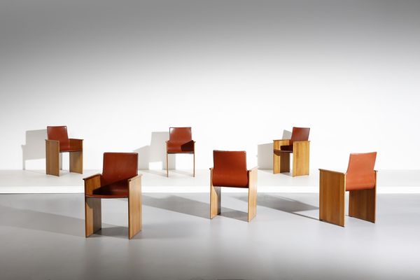 SCARPA AFRA (1937 -2011) & TOBIA (n. 1935) : Sei sedie Torcello per Stildomus  - Asta Asta 364 | DESIGN E ARTI DECORATIVE DEL NOVECENTO - DESIGN (Online) Online - Associazione Nazionale - Case d'Asta italiane