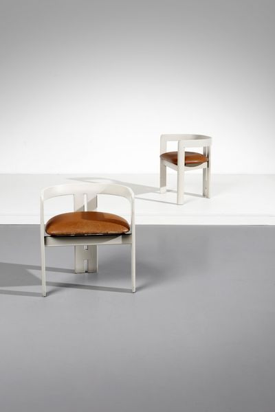 SCARPA AFRA (1937 -2011) & TOBIA (n. 1935) : Coppia di poltroncine Pigreco produzione Gavina  - Asta Asta 364 | DESIGN E ARTI DECORATIVE DEL NOVECENTO - DESIGN (Online) Online - Associazione Nazionale - Case d'Asta italiane