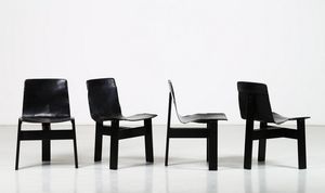 MANGIAROTTI ANGELO (1921 - 2012) - Quattro sedie Tre3 per Skipper