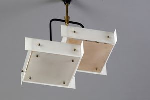 BIANCARDI & JORDAN : attribuito. Coppia di lampade a sospensione  - Asta Asta 364 | DESIGN E ARTI DECORATIVE DEL NOVECENTO - DESIGN (Online) Online - Associazione Nazionale - Case d'Asta italiane