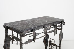 BENETTON SIMON (n. 1933) : Consolle con sgabello  - Asta Asta 364 | DESIGN E ARTI DECORATIVE DEL NOVECENTO - DESIGN (Online) Online - Associazione Nazionale - Case d'Asta italiane