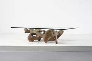 TREVI CLAUDIO (1928 - 1987) : attribuito. Tavolo scultoreo  - Asta Asta 364 | DESIGN E ARTI DECORATIVE DEL NOVECENTO - DESIGN (Online) Online - Associazione Nazionale - Case d'Asta italiane