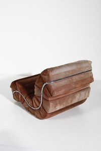 CECCHI MARZIO (1940 - 1990) : attribuito. Poltrona con poggiapiedi  - Asta Asta 364 | DESIGN E ARTI DECORATIVE DEL NOVECENTO - DESIGN (Online) Online - Associazione Nazionale - Case d'Asta italiane