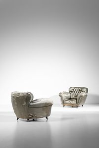 ULRICH GUGLIELMO (1904 - 1977) - attribuito. Coppia di poltrone