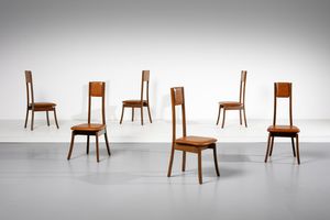 MANGIAROTTI ANGELO (1921 - 2012) - Sei sedie Programma S11 per La Sorgente dei Mobili