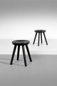 PERRIAND CHARLOTTE  (1903 - 1999) - nello stile di. Coppia di sgabelli