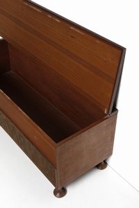 SANTAMBROGIO DE BERTI : Cassapanca con specchio  - Asta Asta 364 | DESIGN E ARTI DECORATIVE DEL NOVECENTO - DESIGN (Online) Online - Associazione Nazionale - Case d'Asta italiane