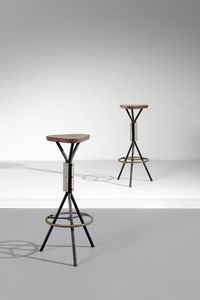 MANIFATTURA ITALIANA - Coppia di sgabelli