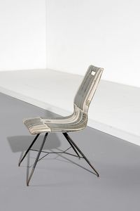 BUZZI TOMASO (1900 - 1981) : attribuito. Coppia di sedie  - Asta Asta 364 | DESIGN E ARTI DECORATIVE DEL NOVECENTO - DESIGN (Online) Online - Associazione Nazionale - Case d'Asta italiane