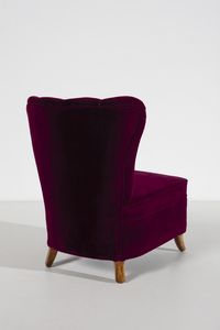 ULRICH GUGLIELMO (1904 - 1977) : attribuito. Coppia di poltroncine da camera  - Asta Asta 364 | DESIGN E ARTI DECORATIVE DEL NOVECENTO - DESIGN (Online) Online - Associazione Nazionale - Case d'Asta italiane