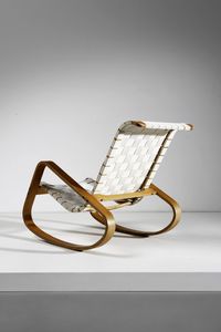 CRASSEVIG LUIGI : Poltrona a dondolo WO  - Asta Asta 364 | DESIGN E ARTI DECORATIVE DEL NOVECENTO - DESIGN (Online) Online - Associazione Nazionale - Case d'Asta italiane