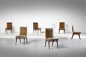 MANIFATTURA ITALIANA : Sei sedie  - Asta Asta 364 | DESIGN E ARTI DECORATIVE DEL NOVECENTO - DESIGN (Online) Online - Associazione Nazionale - Case d'Asta italiane