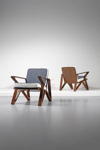 MANIFATTURA BRASILIANA : Coppia di poltrone  - Asta Asta 364 | DESIGN E ARTI DECORATIVE DEL NOVECENTO - DESIGN (Online) Online - Associazione Nazionale - Case d'Asta italiane