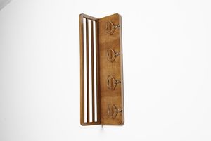 PARISI ICO (1916 - 1996) : attribuito. Appendiabiti con mensola da muro  - Asta Asta 364 | DESIGN E ARTI DECORATIVE DEL NOVECENTO - DESIGN (Online) Online - Associazione Nazionale - Case d'Asta italiane