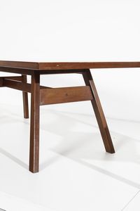 MICHELUCCI GIOVANNI (1891 - 1990) : Tavolo, panca e quattro sedie della serie Torbecchia per Poltronova  - Asta Asta 364 | DESIGN E ARTI DECORATIVE DEL NOVECENTO - DESIGN (Online) Online - Associazione Nazionale - Case d'Asta italiane